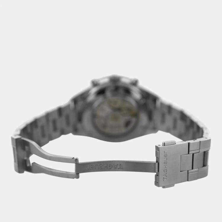 Pre Owned Tag Heuer Carrera CV201X Automatic Black Stainless Steel Men's Wristwatch 41 mm