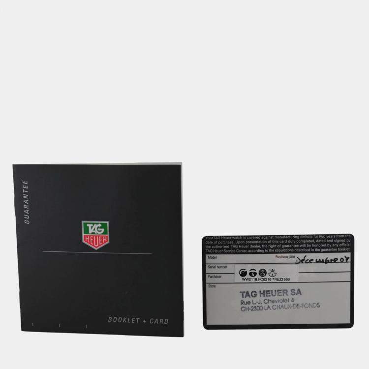 Pre Owned Tag Heuer Monaco WW2118.FC6216 Automatic Black Stainless Steel Men's Wristwatch 37 mm