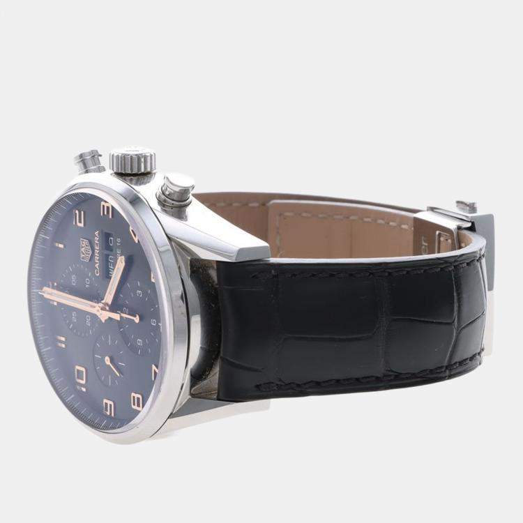 Pre Owned Tag Heuer Carrera CV2A1AB Automatic Stainless Steel Men's Wristwatch 44 mm