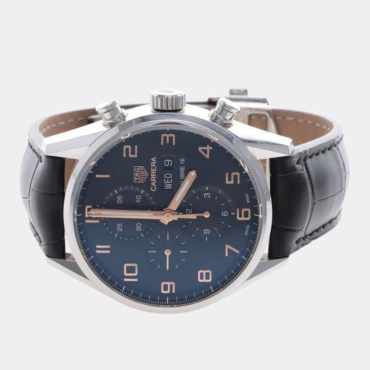 Pre Owned Tag Heuer Carrera CV2A1AB Automatic Stainless Steel Men's Wristwatch 44 mm