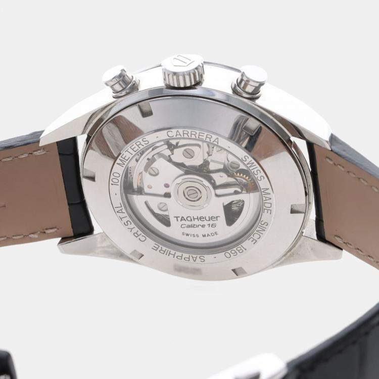 Pre Owned Tag Heuer Carrera CV2A1AB Automatic Stainless Steel Men's Wristwatch 44 mm