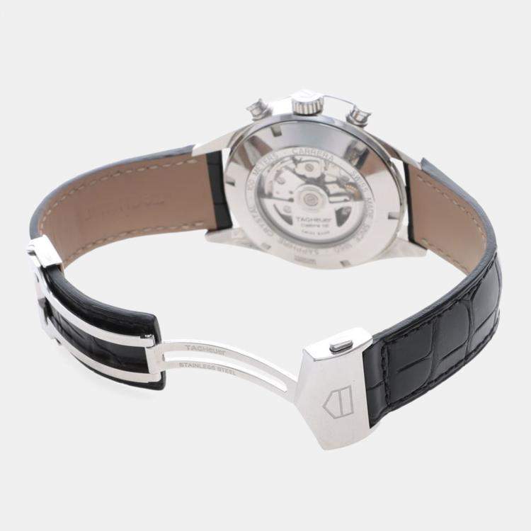 Pre Owned Tag Heuer Carrera CV2A1AB Automatic Stainless Steel Men's Wristwatch 44 mm