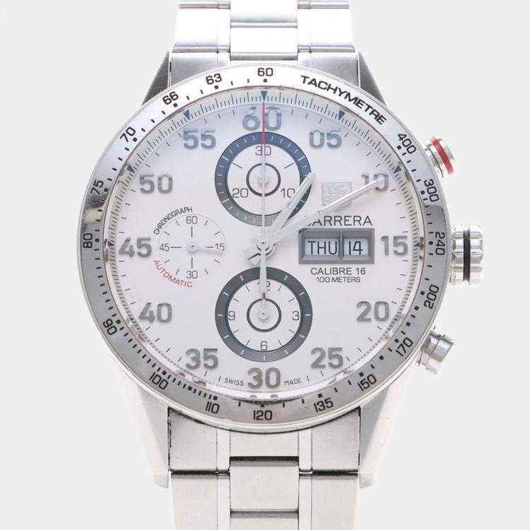 Pre Owned Tag Heuer Carrera CV2A11 Automatic Stainless Steel Men's Wristwatch 44 mm