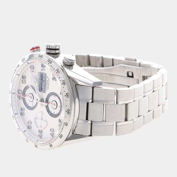 Pre Owned Tag Heuer Carrera CV2A11 Automatic Stainless Steel Men's Wristwatch 44 mm