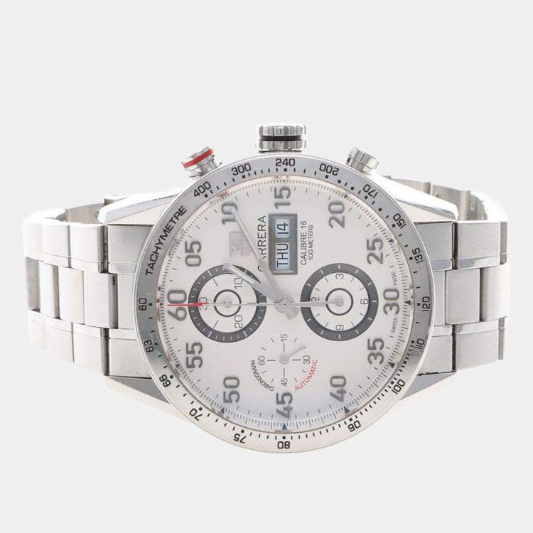 Pre Owned Tag Heuer Carrera CV2A11 Automatic Stainless Steel Men's Wristwatch 44 mm
