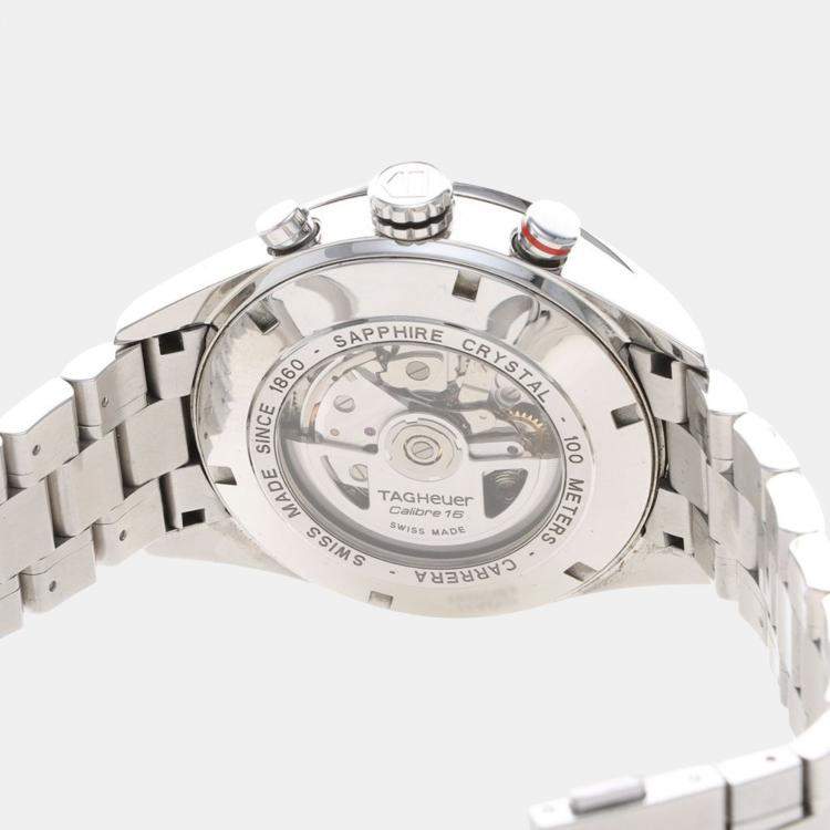 Pre Owned Tag Heuer Carrera CV2A11 Automatic Stainless Steel Men's Wristwatch 44 mm