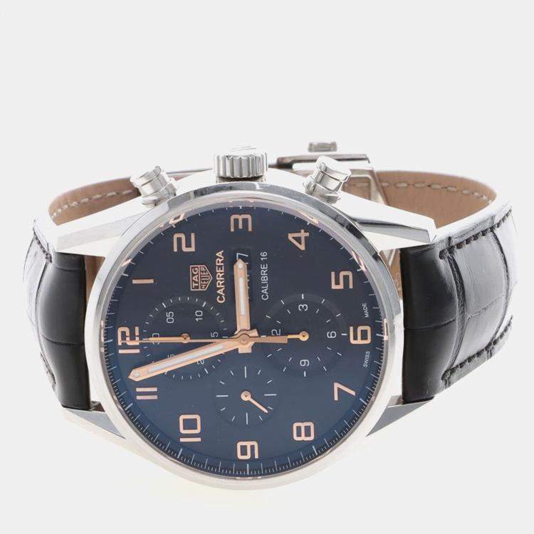 Pre Owned Tag Heuer Carrera Chrono CV2A1AB Automatic Stainless Steel Men's Wristwatch 43.5 mm