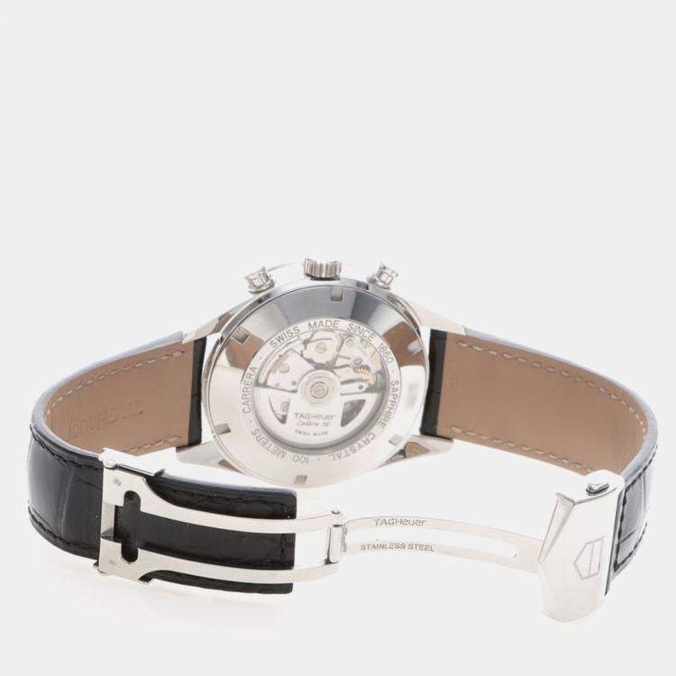 Pre Owned Tag Heuer Carrera Chrono CV2A1AB Automatic Stainless Steel Men's Wristwatch 43.5 mm
