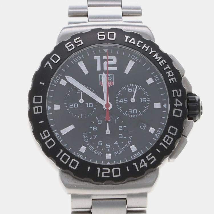 Pre Owned TAG Heuer Formula 1 CAU1110 Quartz Chronograph Stainless Steel Men's Wristwatch 42mm