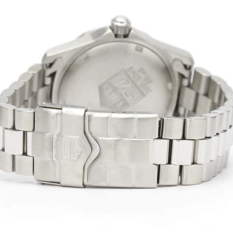 Pre Owned Tag Heuer Black Stainless Steel Professional 200M Quartz WN1210 Men's Wristwatch 34 MM