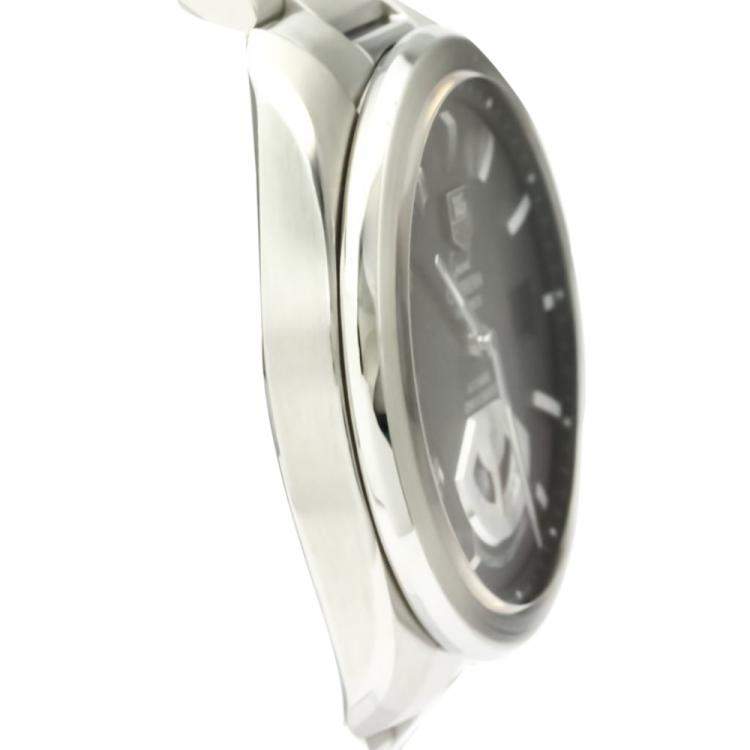 Pre Owned Tag Heuer Black Stainless Steel Grand Carrera Calibre 6 Automatic WAV511A Men's Wristwatch 41 MM
