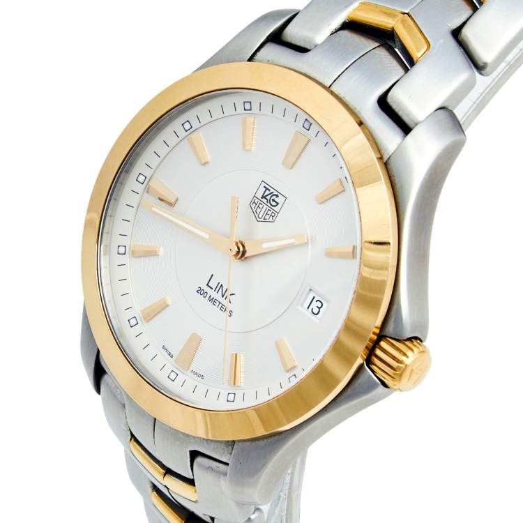 TAG Heuer Men's Stainless Steel Yellow Gold Link Wristwatch at