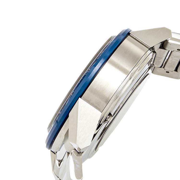 Pre Owned Tag Heuer Blue Stainless Steel CAR201T Men's Wristwatch 43 mm 