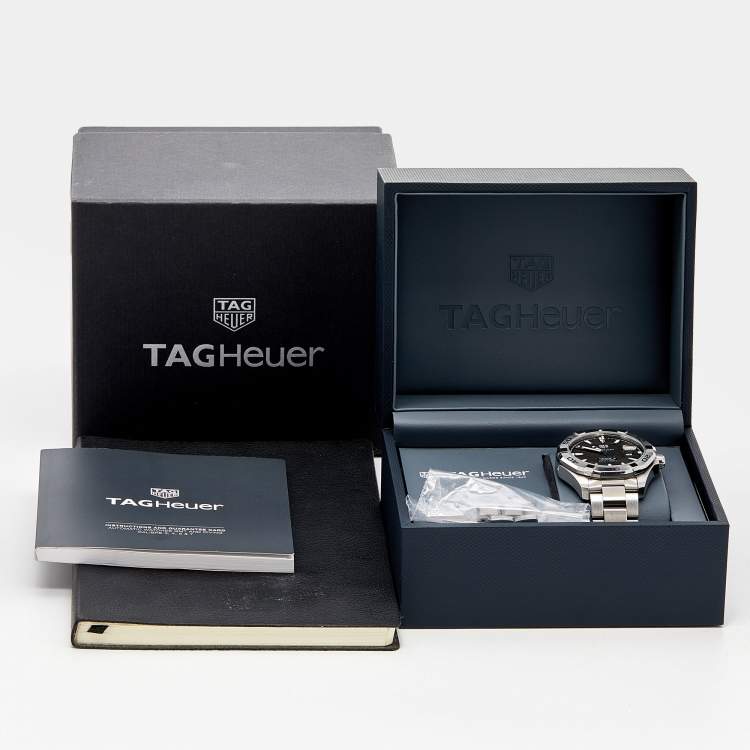 Pre Owned Tag Heuer Brown Stainless Steel Aquaracer Calibre 5 WAY2018.BA0927 Men's Wristwatch 43MM