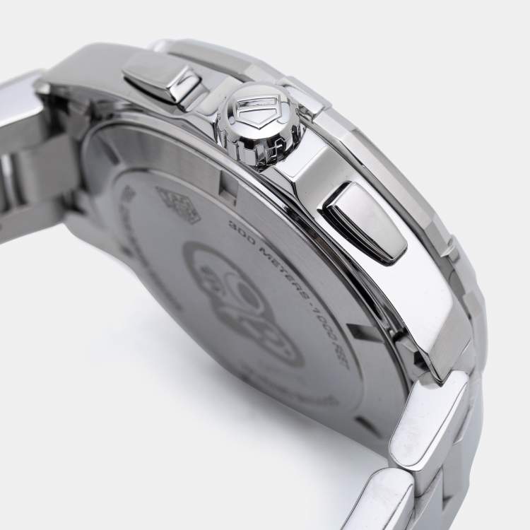 Pre Owned Tag Heuer Blue Stainless Steel Aquaracer CAY111B.BA0927 Men's Wristwatch 43 mm