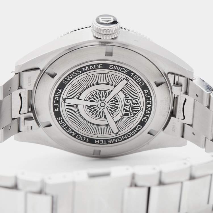 Pre Owned Tag Heuer Blue Ceramic Stainless Steel Autavia WBE5119.EB0173 Men's Wristwatch 42 mm