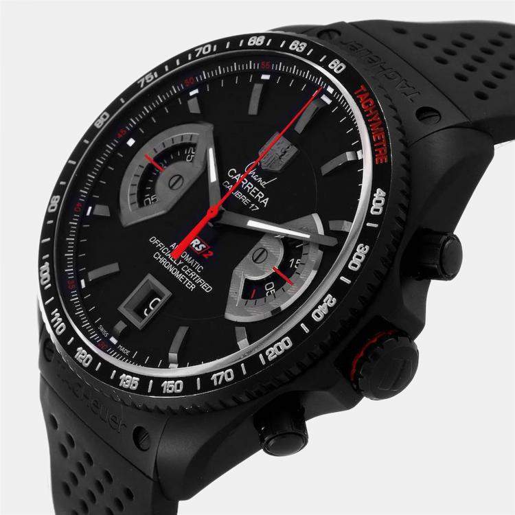Tag Heuer Black Titanium Grand Carrera CAV518B Men s Wristwatch 43 mm Tag Heuer TLC