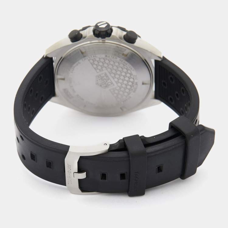 Pre Owned TAG Heuer Black Two-Tone Stainless Steel Rubber Formula 1 CAZ1010.FT8024 Men's Wristwatch 43 mm