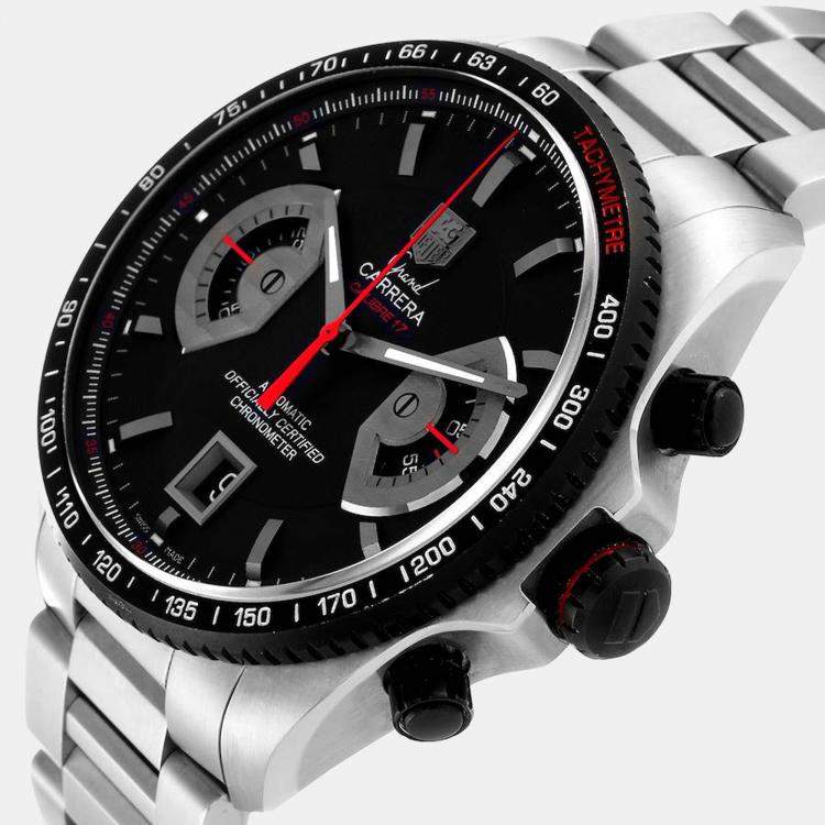 Tag Heuer Black Stainless Steel Carrera CAV511C Automatic Men s