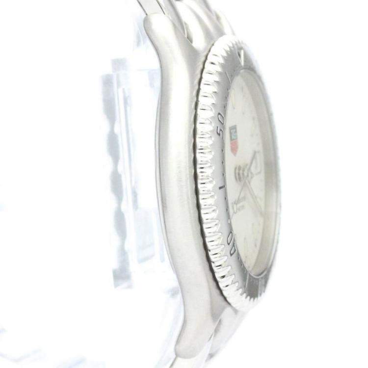 Pre Owned Tag Heuer Silver Stainless Steel Sel 200M WG1112 Men's Wristwatch 38 mm