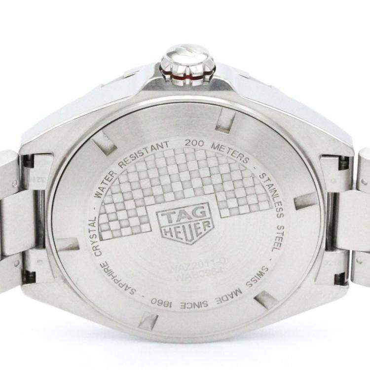 Pre Owned Tag Heuer Black Stainless Steel Formula 1 Calibre 5 WAZ2011 Men's Wristwatch 43 mm