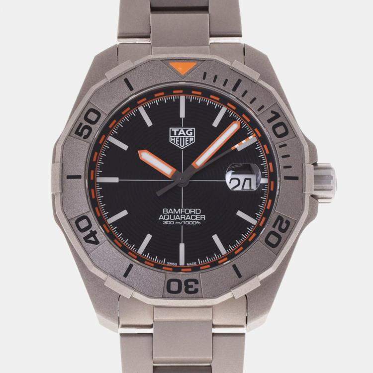 Tag Heuer Black Titanium Aquaracer Calibre 5 WAY208F.BF0638 Men s