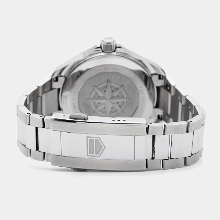 Pre Owned Tag Heuer Black Stainless Steel Aquaracer WBP1110.BA0627 Men's Wristwatch 40 mm
