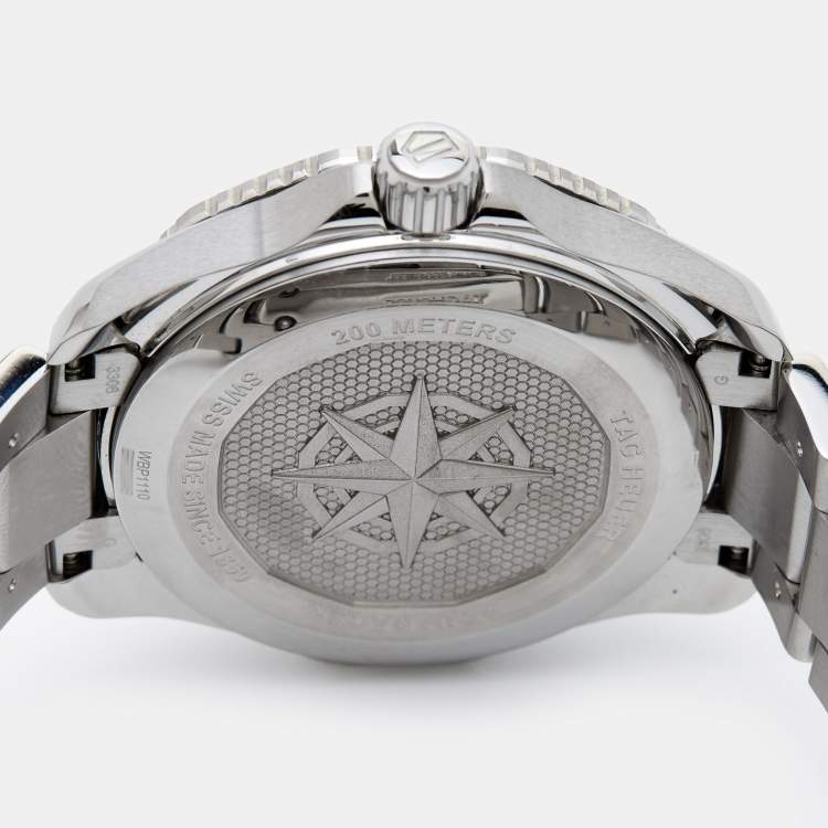 Pre Owned Tag Heuer Black Stainless Steel Aquaracer WBP1110.BA0627 Men's Wristwatch 40 mm