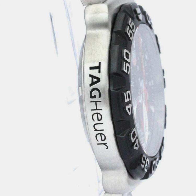 Pre Owned Tag Heuer Black Stainless Steel Formula 1 CAH1110 Quartz Men's Wristwatch 41 mm