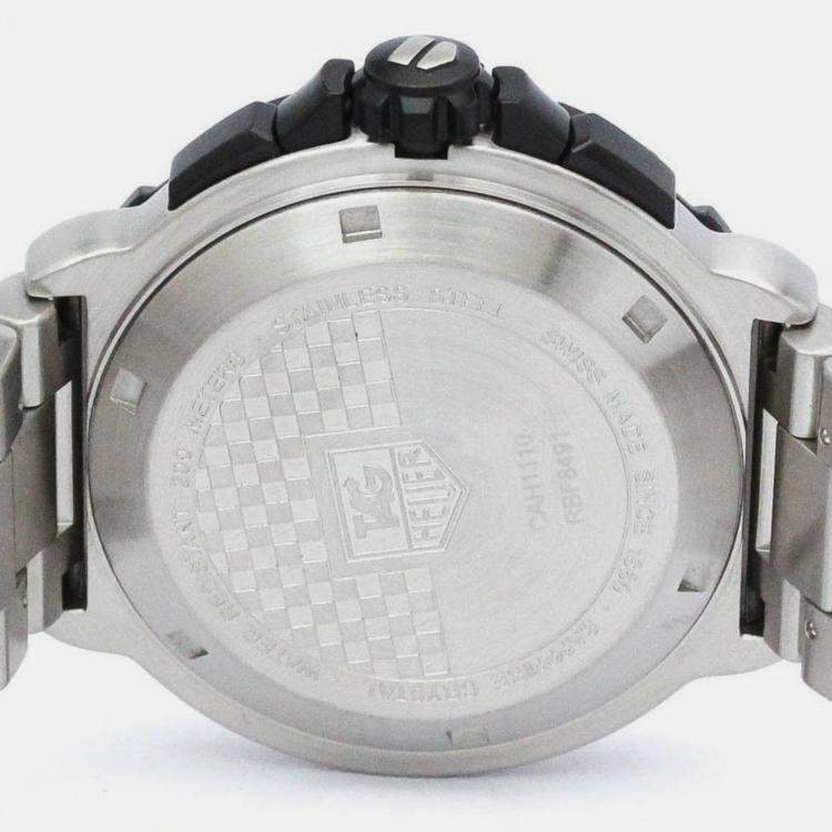 Pre Owned Tag Heuer Black Stainless Steel Formula 1 CAH1110 Quartz Men's Wristwatch 41 mm
