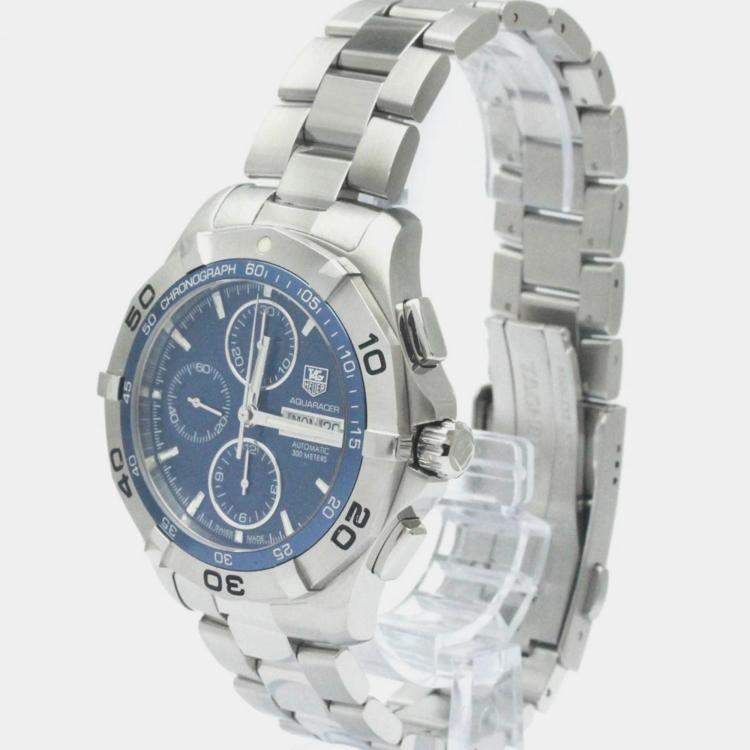 Tag Heuer Blue Stainless Steel Aquaracer CAF2012 Automatic Men s