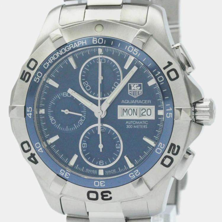 Tag Heuer Blue Stainless Steel Aquaracer CAF2012 Automatic Men s