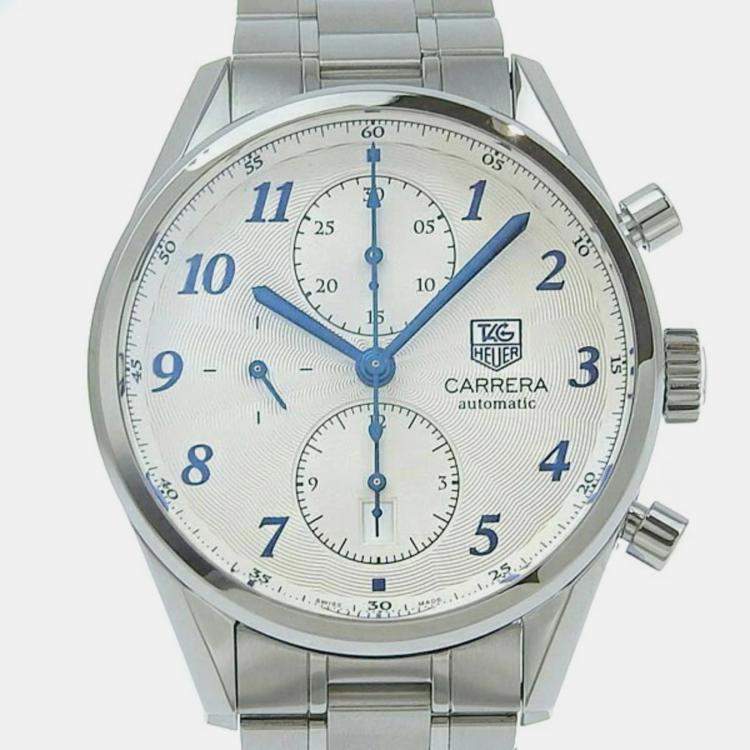Tag Heuer Silver Stainless Steel Carrera CAS2111 Automatic Men s