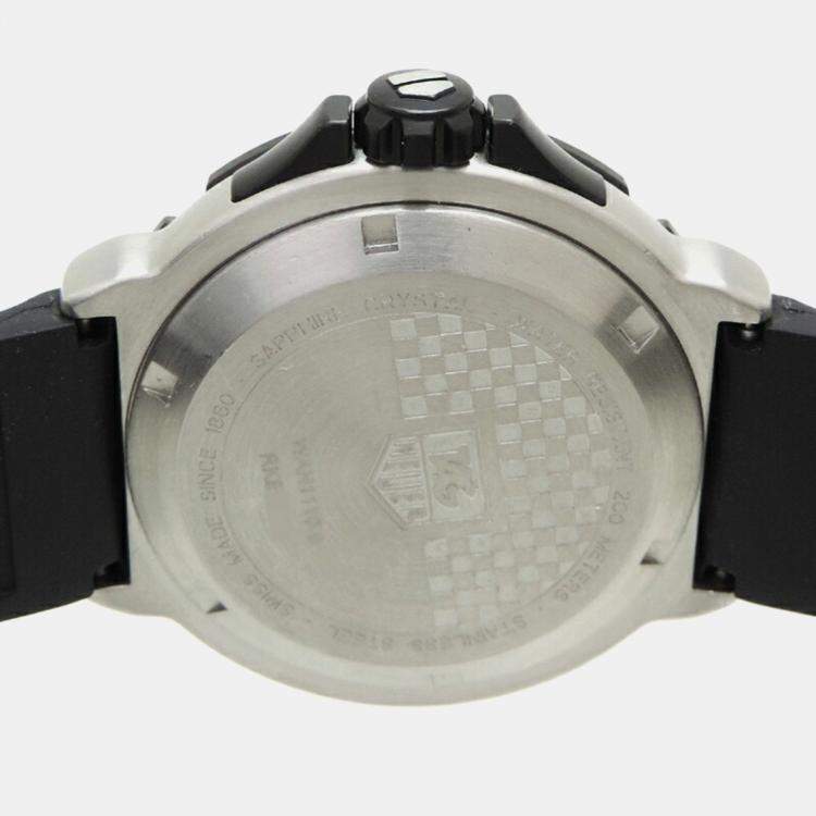 Pre Owned Tag Heuer Black Stainless Steel Formula 1 WAH1110 Quartz Men's Wristwatch 41 mm