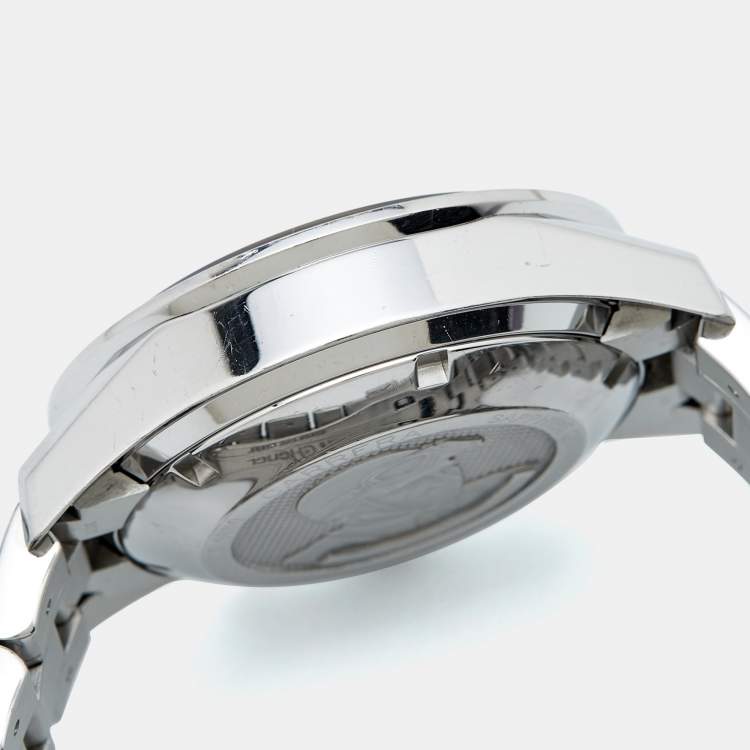 Pre Owned TAG Heuer Black Stainless Steel Juan Manual Fangio Edition Carrera CV201AG.BA0725 Men's Wristwatch 41 mm