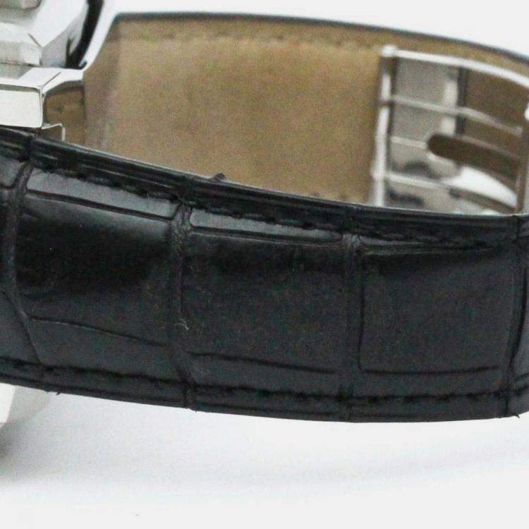 Pre Owned Tag Heuer Black Stainless Steel Monaco CW9110 Manual Winding Men's Wristwatch 40 mm