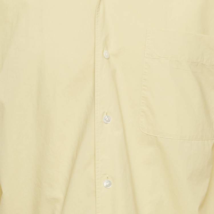 Pre Owned The Row Yellow Cotton Elijas Camp Collar Shirt S