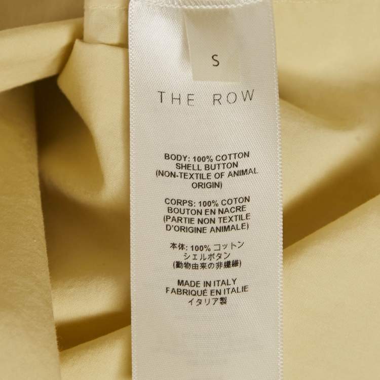 Pre Owned The Row Yellow Cotton Elijas Camp Collar Shirt S