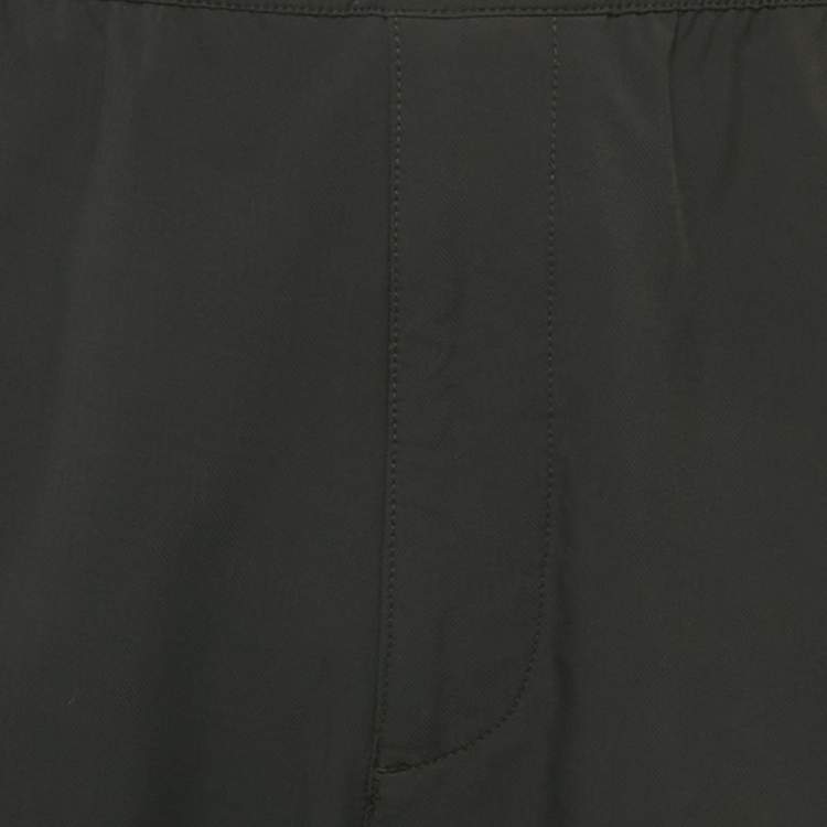 Pre Owned Theory Black Nylon Zipped Pocket Joggers XL