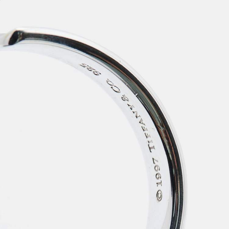 Pre Owned Tiffany & Co. 1837 Sterling Silver 925 Unisex Open Cuff Bracelet