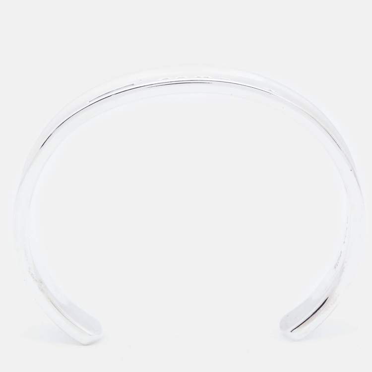 Pre Owned Tiffany & Co. 1837 Sterling Silver 925 Unisex Open Cuff Bracelet