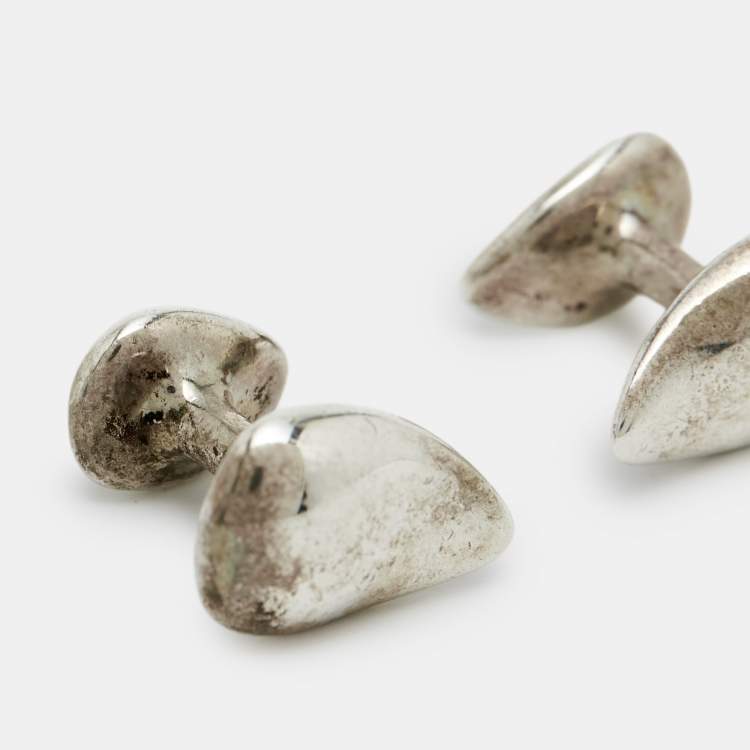 Pre Owned Tiffany & Co Teardrop Sterling Silver Cufflinks