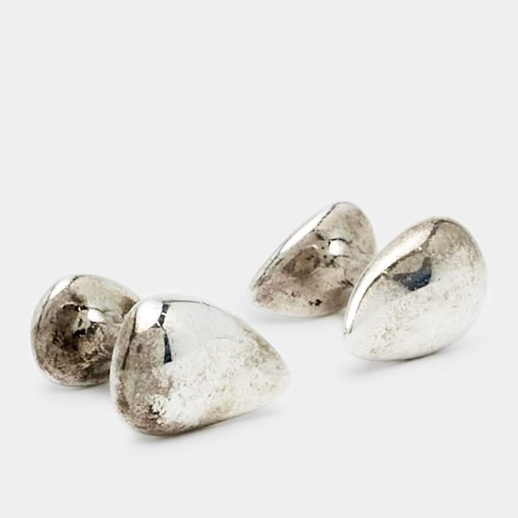 Pre Owned Tiffany & Co Teardrop Sterling Silver Cufflinks