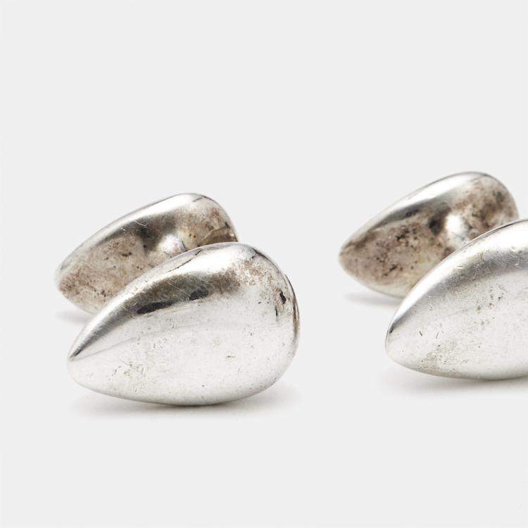 Pre Owned Tiffany & Co Teardrop Sterling Silver Cufflinks
