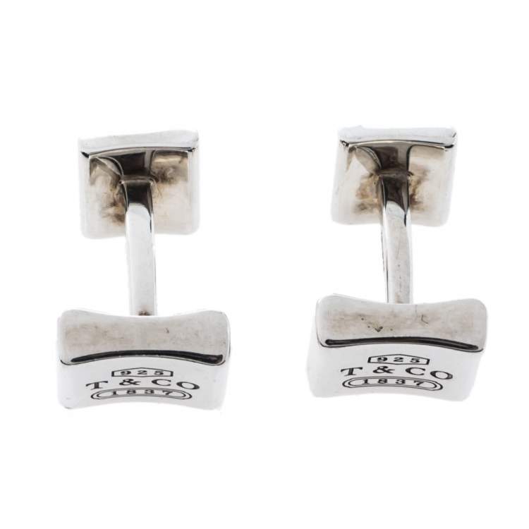 Pre Owned Tiffany & Co. Classic Sterling Silver Square Cufflinks