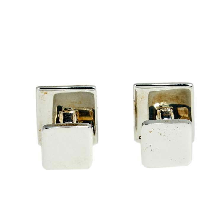 Pre Owned Tiffany & Co. Notes Sterling Silver Square Cufflinks