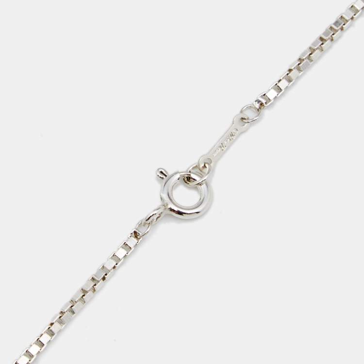 Pre Owned Tiffany & Co. Paloma Picasso Caliper Silver Bar Tag Necklace