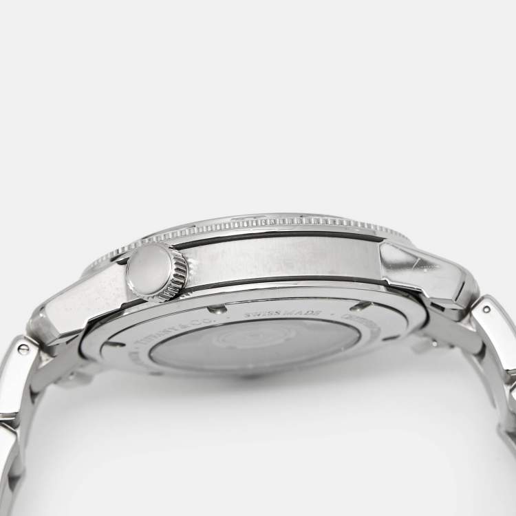 Pre Owned Tiffany & Co. Grey Stainless Steel Mark T-57 Quartz Men's Wristwatch 42 mm