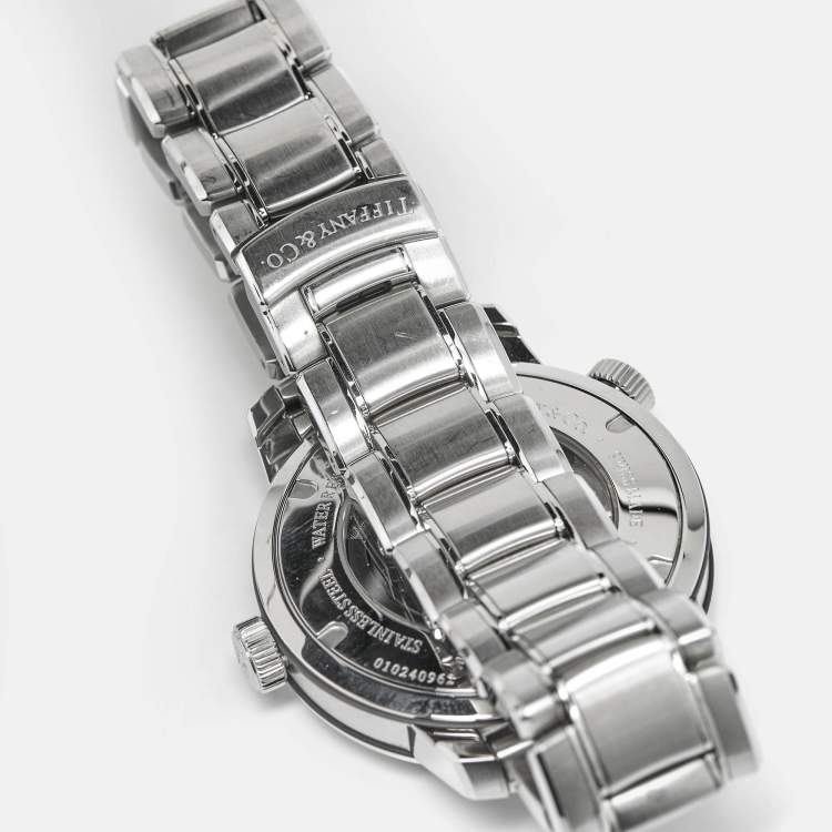 Pre Owned Tiffany & Co. Grey Stainless Steel Mark T-57 Quartz Men's Wristwatch 42 mm