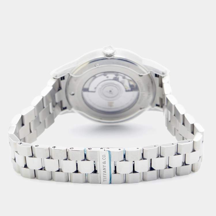 Pre Owned Tiffany & Co. CT60® Limited Edition Of 250 Pieces Reference 74863329 Blue Stainless Steel Men's Wristwatch 40 mm